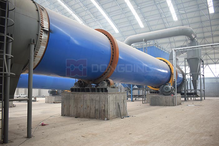 Sludge drying syetem consists of the dehydrator machine, feeding machine, sludge rotary drum dryer, discharging machine, induced draft fan, cyclone dust collector and distribution cabinet.